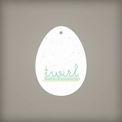 1 Sided Egg Shape Seed Paper Tag