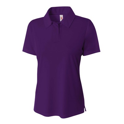 A4 Ladies Poly Performance Short Sleeve Polo Shirt