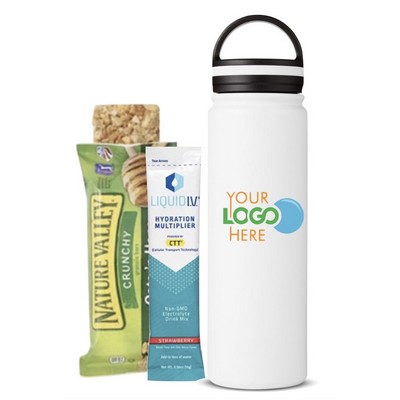 Low Minimum -Stainless Bottle with Granola & Liquid IV Stick