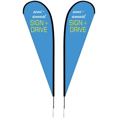 10' Double Sided Portable Teardrop Banner w/Hardware Set