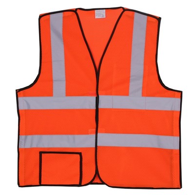 Orange Solid Break-Away Safety Vest