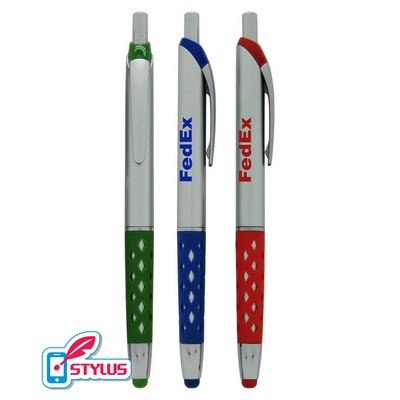 Union Printed - Window-Grip - Stylus Click Pen with Colored Trim