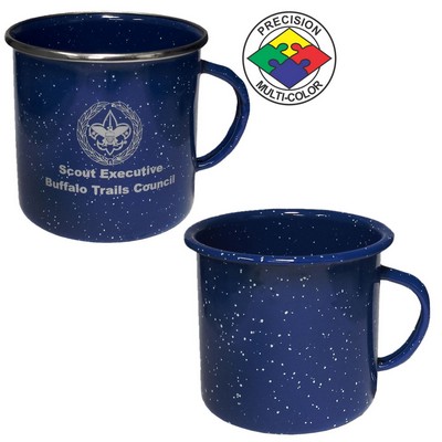 18 Oz. Blue Speckled Enameled Steel Cup