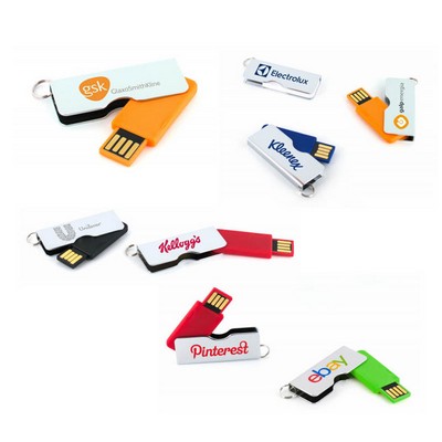 2 GB Mini Wide Body Swivel USB Flash Drive