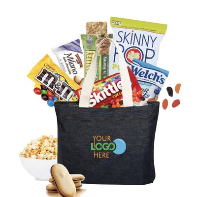 Low Minimum -Eco Friendly Denim Snack Tote