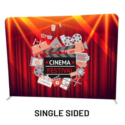 10 Ft. x 90" H Straight Single Sided Philly Fabric Display Kit - Made in the USA