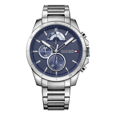 Tommy Hilfiger Men's Stainless Steel Watch w/Navy Blue Dial