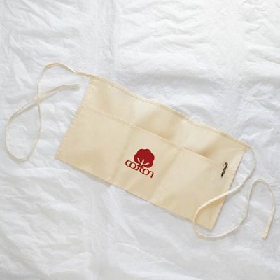 100% Cotton Eco. Waist Apron (3 Compartments) - Overseas - Natural