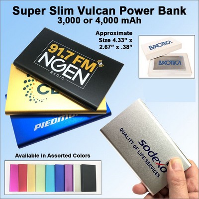 Super Slim Vulcan Power Bank 3000 mAh