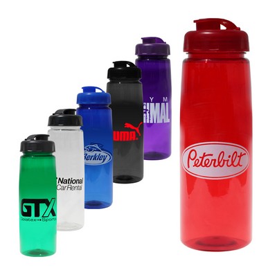 30 Oz. Poly-Saver PET Bottle w/Flip Top Cap