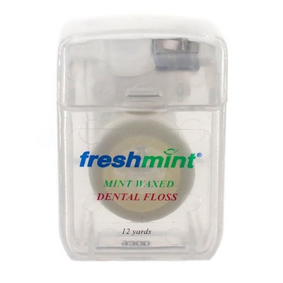 Freshmint Waxed Dental Floss, Mint, 12 yds (Case of 1)