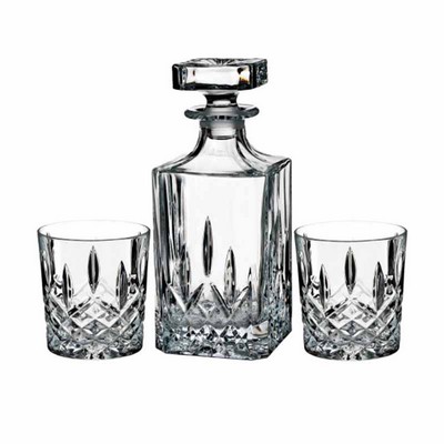 Waterford MARKHAM SQUARE DECANTER 30 OZ & DOF 11 OZ SET/2