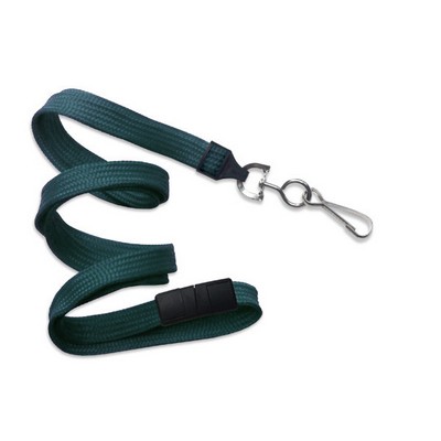 3/8" Breakaway Blank Lanyard w/Swivel Hook (Teal Blue)