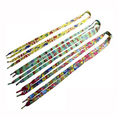 3/8" Dye Sublimated Waffle Weave Shoelaces