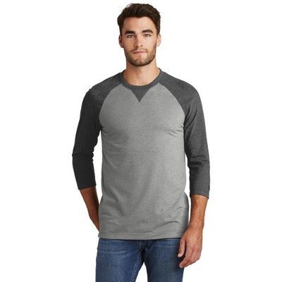 New Era® Suede Cotton 3/4 Sleeve Baseball Raglan Tee Shirt