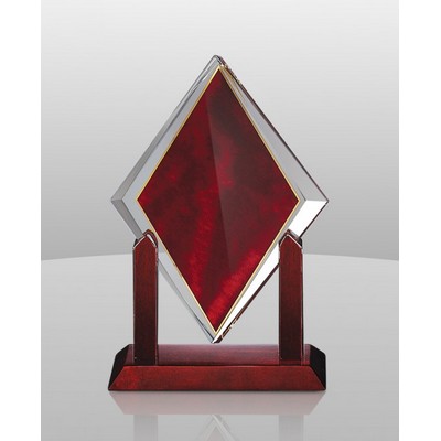 Encore Diamond Acrylic Award, Red, 13" H x 9" W