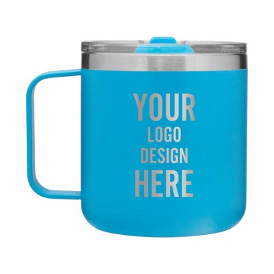 Personalized Laser Engraved 12 oz Coffee Mug - Powder Coated