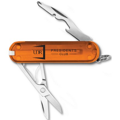 Swiss Army Jetsetter Flight Friendly Knife Translucent Orange