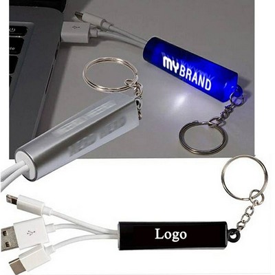 Light Up Logo 3-in-1 USB Charging Cable