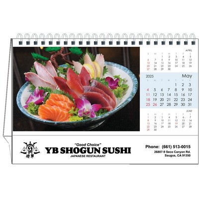 Sushi Time 2025 Desktop Calendar w/Flexible Easel