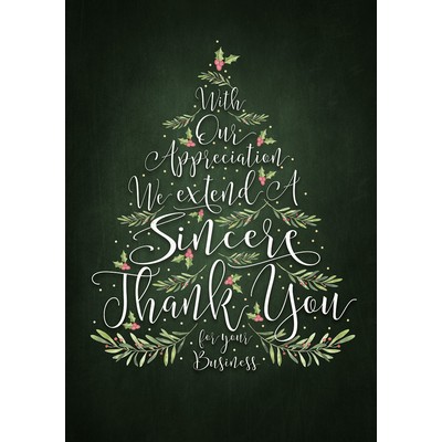 Evergreen Thanks Holiday Cards