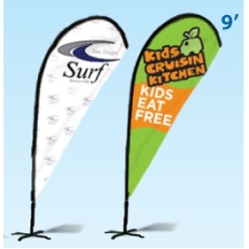 Double Sided Vertical Promo Flag Kit (9')