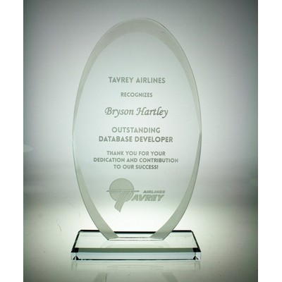 Starfire Glass Golf Serenity Award (8"x4-3/8"x3/8")