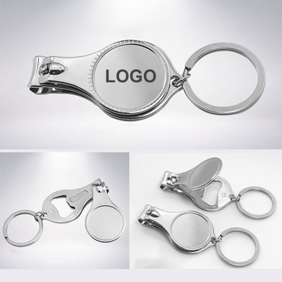 Opener Key Chain Nail Clippers 3 In 1