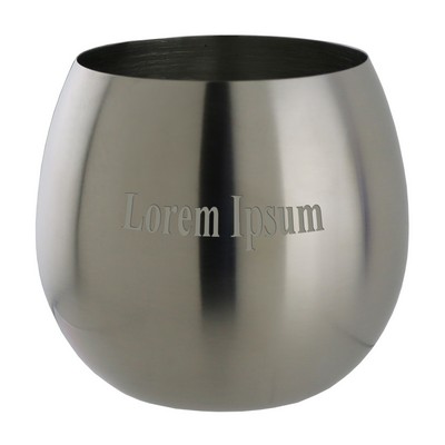 18 Oz. Sera™ Stainless Steel Burgundy Stemless Glass