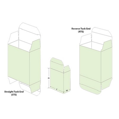 Tuck End Folding Custom Carton (1"x 1"x 6")