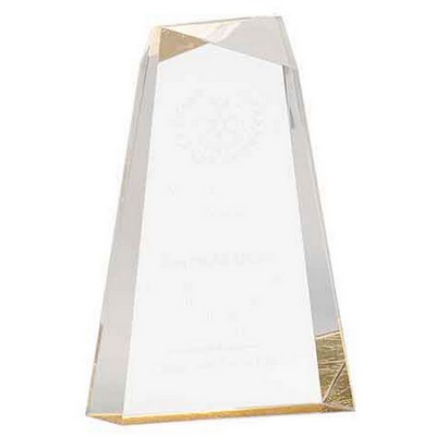 9" Gold Facet Wedge Acrylic Award