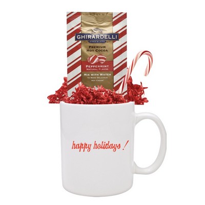 Ghirardelli Cocoa & Candy Cane Gift Mug