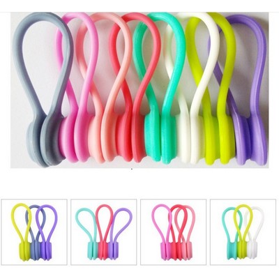 Silicone Magnetic Cord Winders Cable Ties