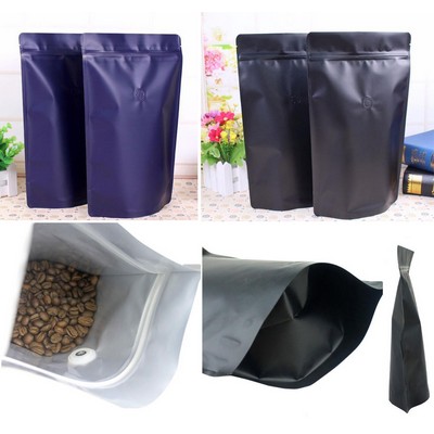 Foil Stand Up Zipper Pouch Coffee Bag With Valve