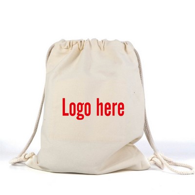 Natural 8 Oz. Cotton Canvas Drawstring Bag