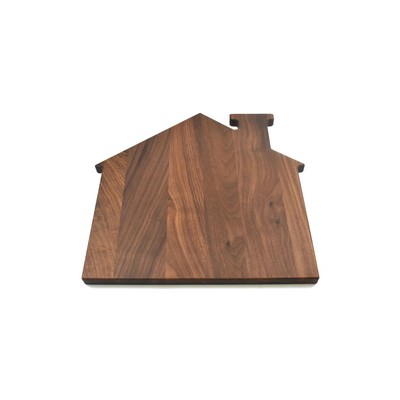 Walnut Hardwood House Shaped Cutting Board