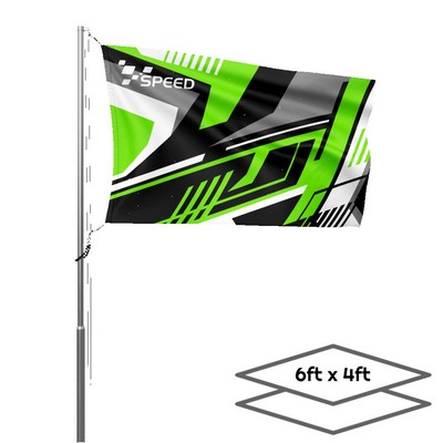 Double-Sided Dye Sublimation 2-Layer 6ft x 4ft Flag