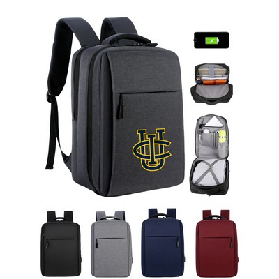 Customizable High End Laptop Backpack Luggage With USB Port