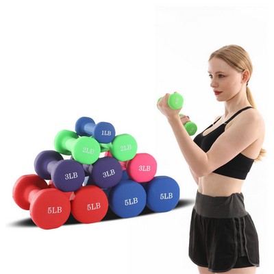 2Lb Hexagonal Plastic Coated Dumbbell