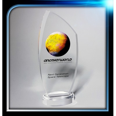 Clear Executive Acrylic Award (3 1/2" x 7 1/2" x 3/4") with base