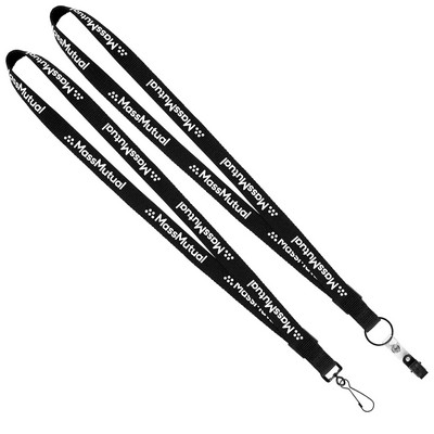 3/4" Original Fast Track Lanyard w/Black Attachment