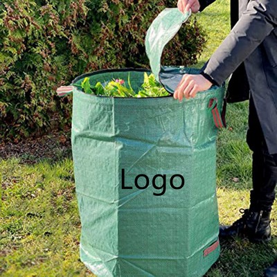 80 Gallons Reusable Garden Waste Bags Yard Leaf Bags Heavy Duty Gardening Trash Container