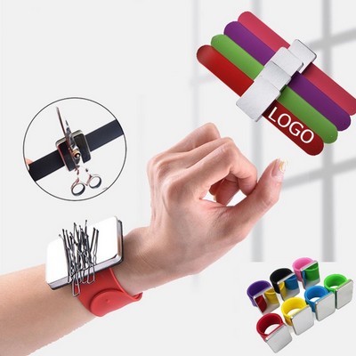 Magnetic Hair Clips Bracelet Silicone Wristband