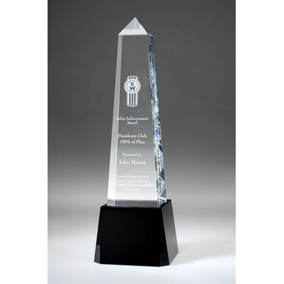 Pinnacle Peak Crystal Award, 8"H