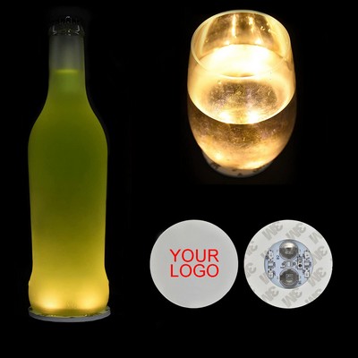 3.00" Dia LED Light Up Sticker Drink Bottle Cup Mat Coaster for Bar Party