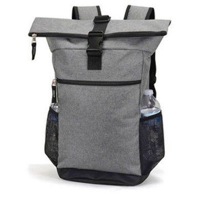 19.5 Computer Backpacks - Gray Heather, Padded Back Panel (Case of 12)