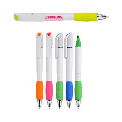 Highlighter with Ballpoint Pen