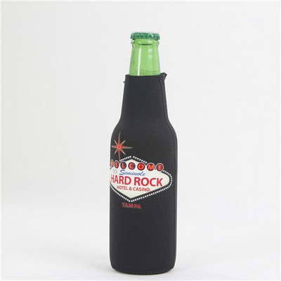 Neoprene Beer Bottle Cooler w/Zipper & Closed Glued Bottom