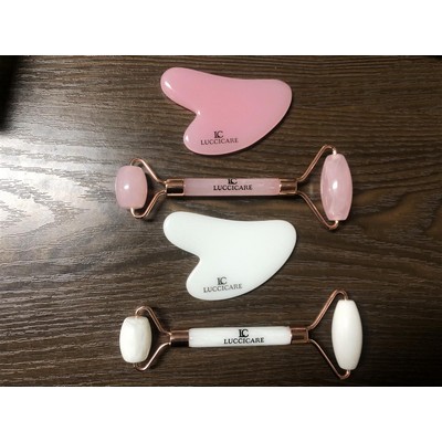 Acrylic Facial Roller w/ Gua Sha Set