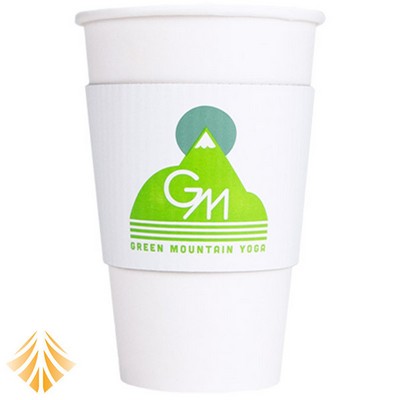 Custom Printed White Corrugated Coffee Sleeves Custom Printed White Corrugated Coffee Sleeves